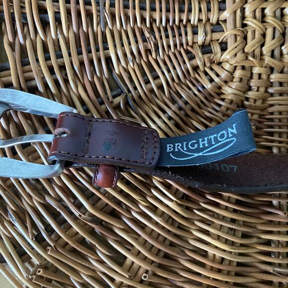 Vintage Brighton 90s Braided Chestnut Leather Women’s 34 Western
